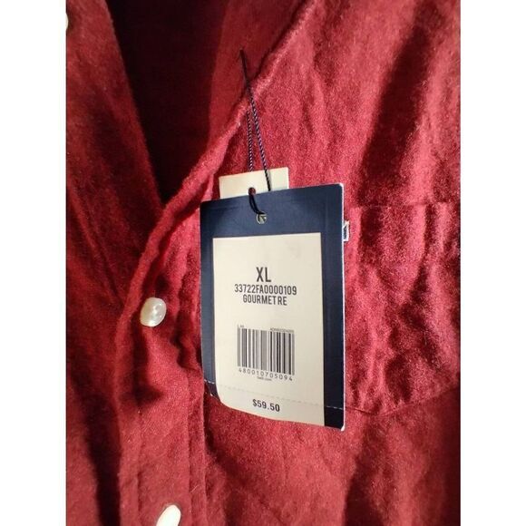 NWT Crown & Ivy Mens Red and Brown Elbow Patch Long Sleeve Button Down Classic F - Picture 4 of 9